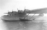 The Martin 130 China Clipper (NC 14716) anchored in Wake Lagoon, 1936.